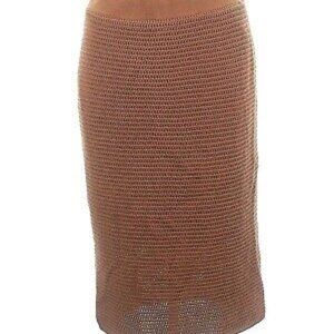 Vera Wang Knit Skirt Brown